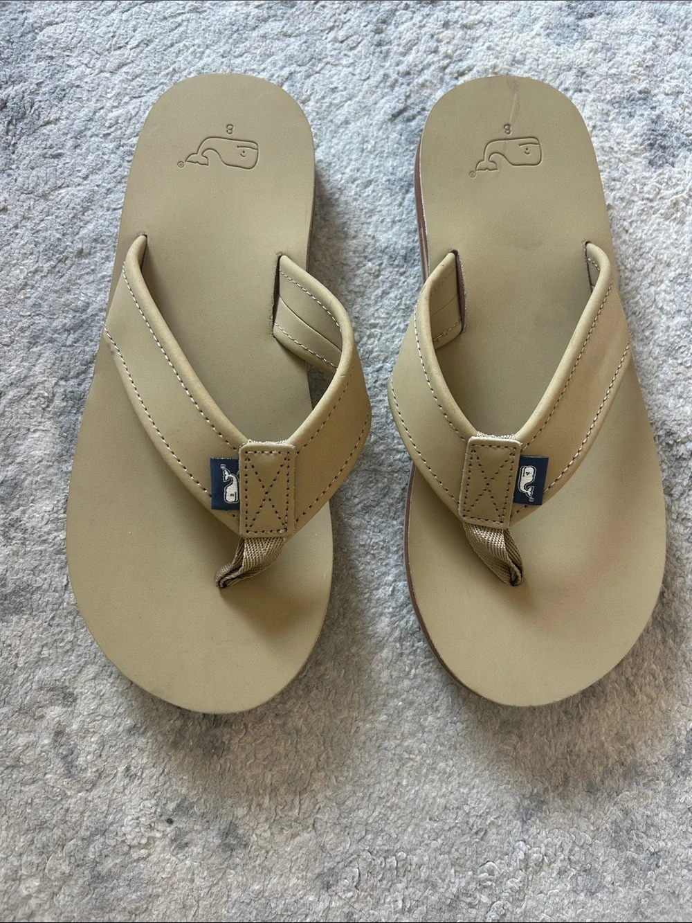 Vineyard Vines Men’s Beige/Tan Flip Flop Sandals